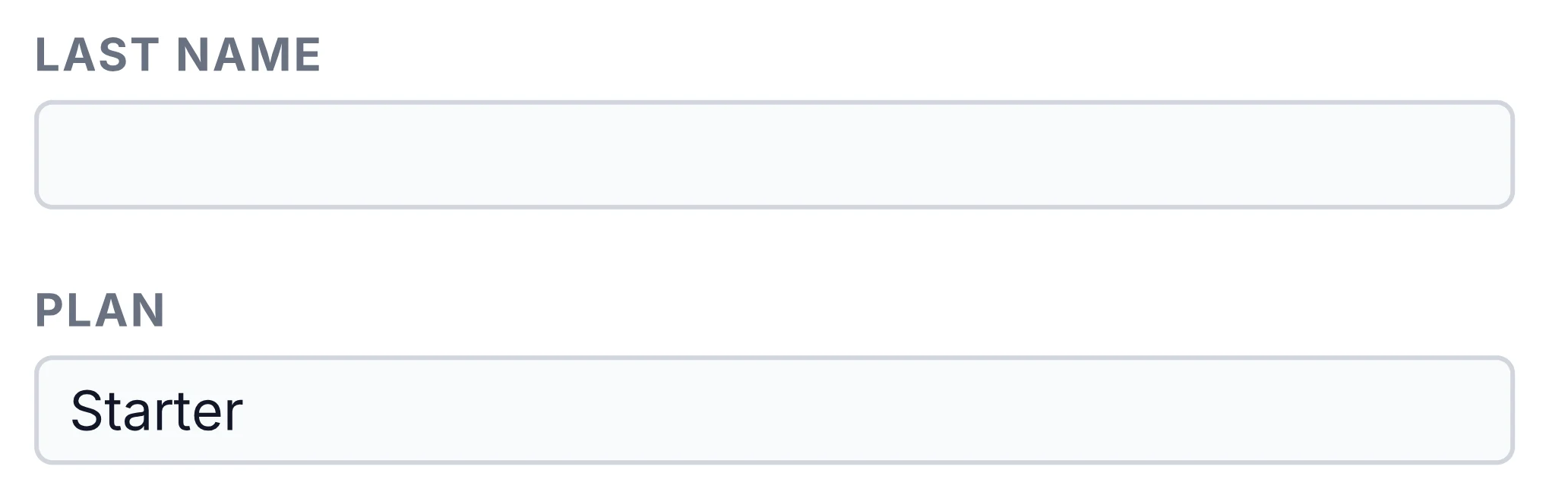 form.pdf: a text field and a select, fillable in any PDF viewer